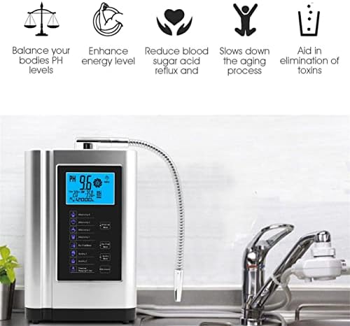 Alkaline Acid Water Machine, Purifier Machine PH 3.5-10.5,Up to -500mV ORP, 8000 Liters Per Filter,3.8in LCD Home (Alkalinesilver) - Image 2