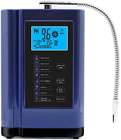 Alkaline Water Ionizer, Up to -500mV ORP, PH 3.5-10.5 Water Purifier Machine, Home Alkaline Water Filter with 7 Water Settings, 8000 Liters Per Filter,Auto-Cleaning,Intelligent Voice (Blue) by Unknown