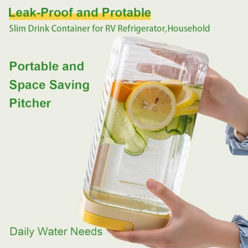 Mini Fridge Water Dispenser,3.5L/0.9Gal Leak-Proof Small Slim Drink Pitcher - Image 5