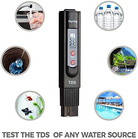 iSpring TDS2 Digital 2-Button TDS Meter with Backlit LCD, Black - Image 3