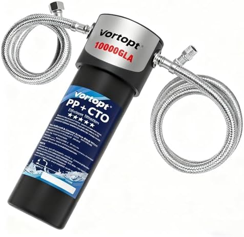 Vortopt Q1 10000 Gallon Water Filter, Reduces Chlorine, Bad Taste & Odor by Vortopt