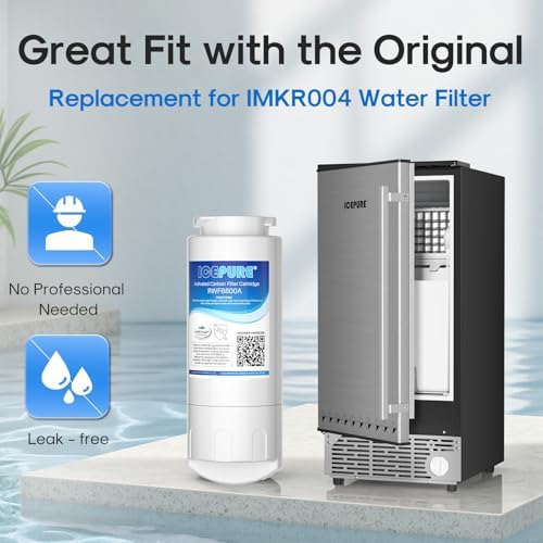 ICEPURE Active Carbon Filter, 6 Months, Replacement for ICEPURE 15" Under Counter Ice Maker with Drain Pump and Filter, WiFi Control - Image 3