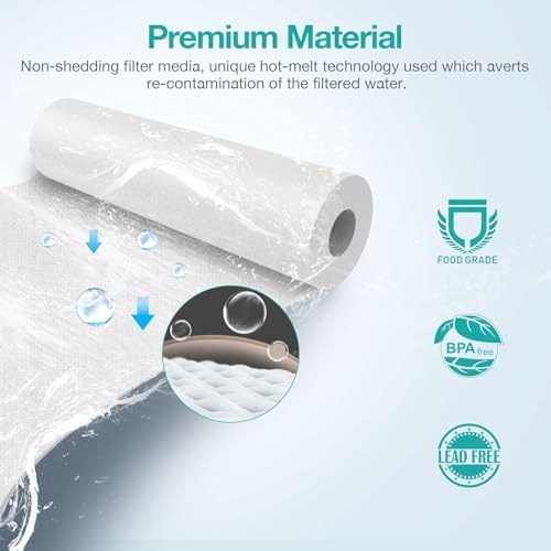 SimPure 5 Micron 10" x 2.5" Whole House Sediment Water Filter Cartridge - Image 4