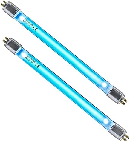 COOSPIDER 6W UV Bulb with Ozone for 6w lamp, Replacement T5 Bulbs, 2 - Pack, 110V by Coospider