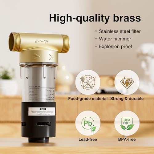 Frizzlife Under Sink Water Filter & Whole House Pre-Filter | NSF/ANSI 53&42 Certified 0.5 Micron Undersink Filter + 40/100 Micron Spin Down Sediment Filter for City/Well Water - Image 5
