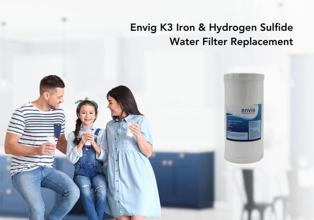 Envig K3 Large Capacity Whole House Heavy Metal Iron Hydrogen Sulfide Water Filter, 10" x 4.5", 50,000 Gallon Capacity, Catalytic Carbon KDF - Image 2