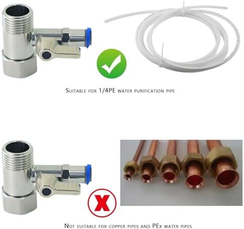 LYMLHVTG 1/2"x1/2"x1/4" Stainless Steel Tee Stop Valve - Image 5
