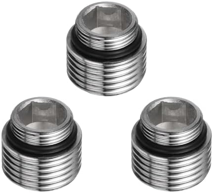 uxcell 3Pcs Faucet Adapter, Male 0.61in to Male 0.79in Kitchen Sink Stainless Steel Tap Aerator Adapter to Connect Garden Hose, Water Filter, Standard Hose Diverter by uxcell