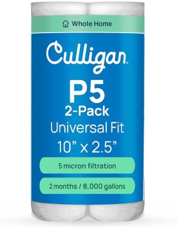 Culligan P5 Whole House Water Filter, 10 x 2.5 in, 5 Micron, 2-Pack by CulliganWater