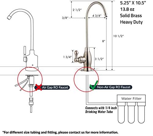 iSpring GK1-CHR Reverse Osmosis Drinking Water Faucet, High Spout RO Faucet for Under Sink Water Filtration Systems, Chrome - Image 5