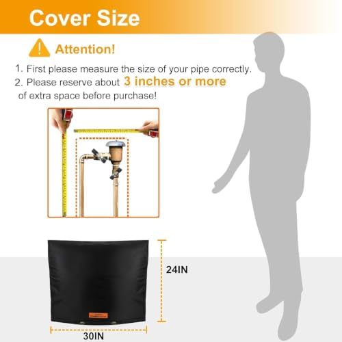 30"x24" Insulated Backflow Cover, Black, 7-Layer - Image 5