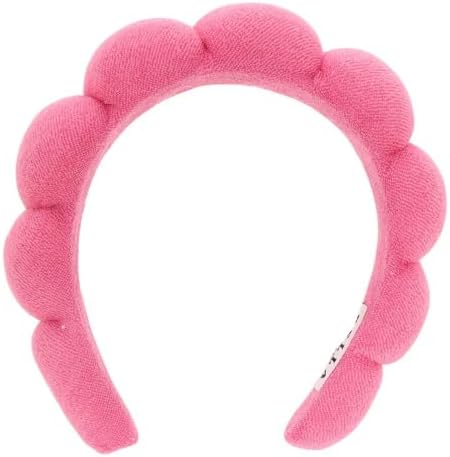 Bella Sleep + Spa Puffy Makeup Headband - Soft Microfiber Spa Headband for Washing Face - Padded Non-Slip Facial Skincare Hairband for Women & Teens, One Size by BellaSleepSpa