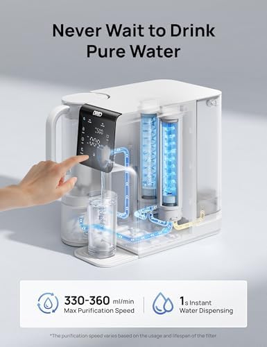 DREO Reverse Osmosis Water Filter Countertop, 7-Stage RO Water Filtration System, Installation-Free, Reduce TDS, Water Filter Pitcher for Home, Kitchen, 3:1 Pure to Drain, WF511 - Image 5