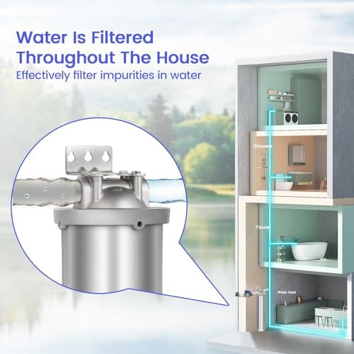 NSF/ANSI 42 Certification Big+ Stainless Steel Filter Housing for 20”Length,4.5"OD Filter Cartridge, Drain Valve Style C (Square Head) - Image 5