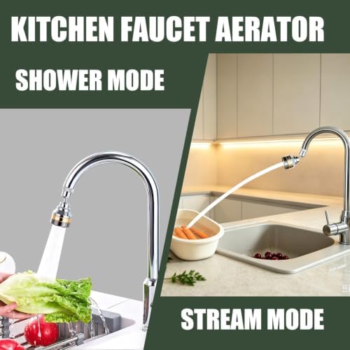 Swivel Kitchen Faucet Aerator Replacement Faucet Sprayer Attachment,Short - Image 2