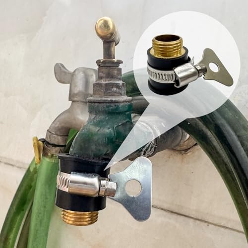 2Pcs Universal Faucet Adapter,G1/2(20mm) Male Thread Tap Connector,Tap Connector Adapter with Stainless Steel Clamp for Threadless Old Faucets - Image 5