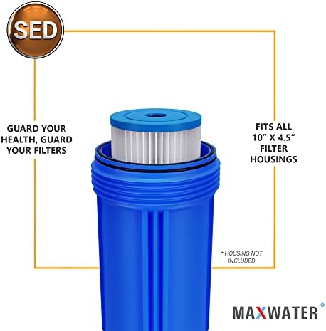 Max Water 10 Micron 10 x 4.5 Pleated Sediment Water Filter, Washable Replacement Cartridge for 10" BB Whole House Systems Compatible with R50-BBSA, FXHSC, WFHDC3001, W50PEHD, GXWH40L (4 Pack) - Image 6
