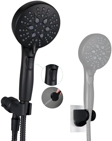 GwernKB Handheld Shower Head with ON OFF Switch & 79in Stainless Steel Hose by GwernKB