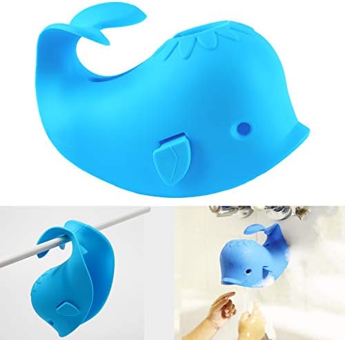 Bath Spout Cover for Bathtub,Baby Shower Protector Cover A Fun Way to Protects Baby from Bumping Head During Bathing Time Cute Soft Whale Design Making for Enjoyable Safe Baths (Blue) by kilomon