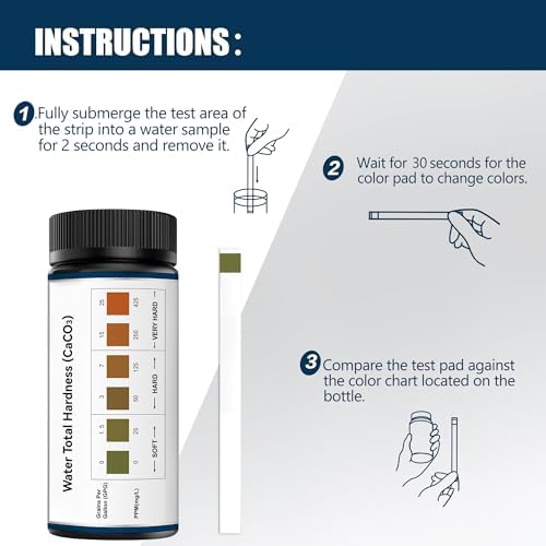 Water Hardness Test Kit-150 Strips Water Quality Testing 0-425 ppm - Image 4