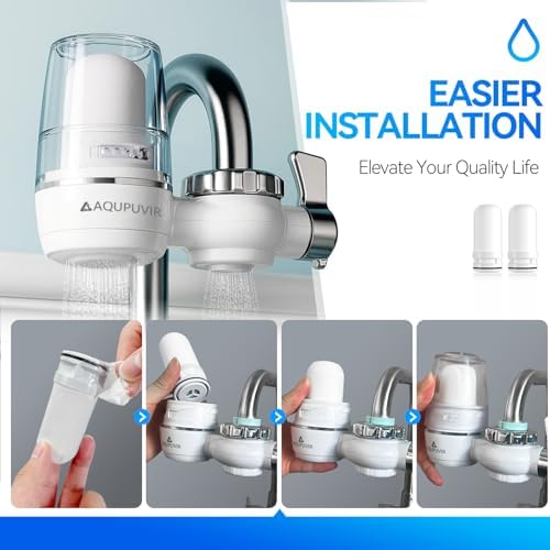 Faucet Replacement Filter Cartridges, Reduces Chlorine Taste & Odor, 320 Gallon, Compatible with Most Faucet Water Filters & Ceramic Purifiers, Pack of 2 - Image 4