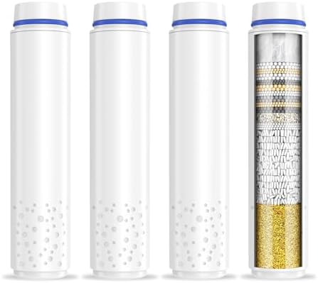 PWERAN 4 Pack Shower Filter for Handheld Shower Head,15 Stage Replacement Filters for Hard Water Remove Chlorine,Water Softener Filters Beads for Harmful Substances by Sipaote