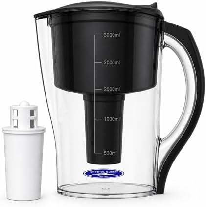 Crystal Quest Water Filter Pitcher, BPA-Free, 2000 Gallons, Demineralizing by CrystalQuest