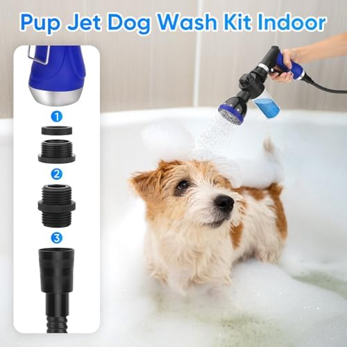 Dog Shower Attachment Water Hose Nozzle Sprayer Set - Image 2