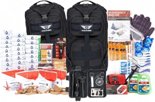 Stealth Angel Survival - 72 Hour Family Emergency Kit - 1-5 Person Survival Bag for Earthquakes, Hurricanes, and Other Natural Disasters by StealthAngel