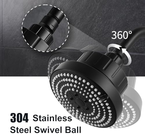 OFFO Filtered Shower Head, 20 Stage Shower Filter Head for Hard Water, 6 Modes High Pressure Shower Head with Filter for Remove Chlorine and Harmful, Matte Black - Image 6