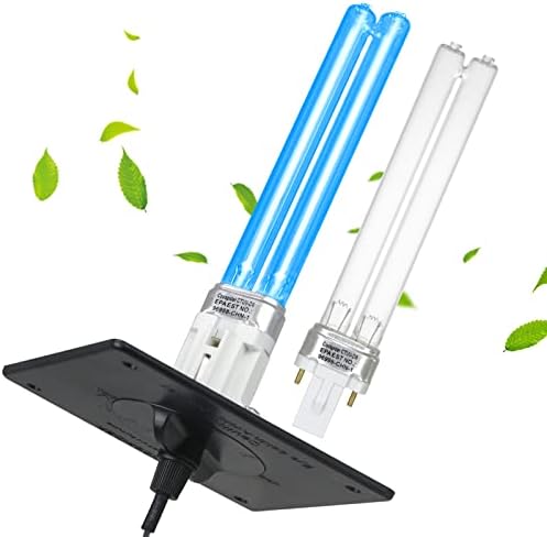 COOSPIDER 9W HVAC UV Light Lamp, Air Purifier for Whole House, UVC Light in Duct for AC Duct with 1 Spare Bulb, 253.7nm Wavelength Ozone Free 110V (CTUV-D9) by Coospider