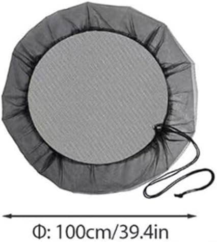 Net Protective Having Drawstring Fine Buckets Lid Small Diameter Mesh Black 60-100cm to Keep Leaves Debris Flies out Screen(100cm) - Image 2