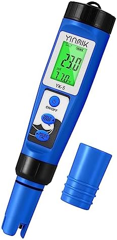 YINMIK pH Salt Meter 5 in 1 pH TDS EC Salinity Tester for Pool Spa Aquarium by YINMIKWaterTester