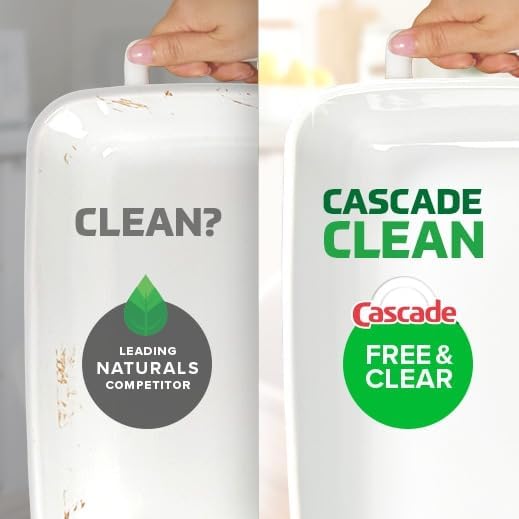 Cascade Free & Clear Dishwasher Detergent Liquid Gel, Dish Detergent, Dishwasher Soap, Lemon, 75oz - Image 2
