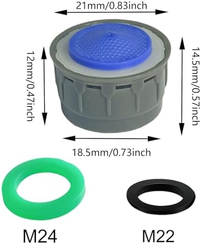 Faucet Aerator, 2.2GPM Flow Restrictor Plug-In Faucet Aerator Replacement Parts for Bathroom or Kitchen (blue 20 Pcs) - Image 2