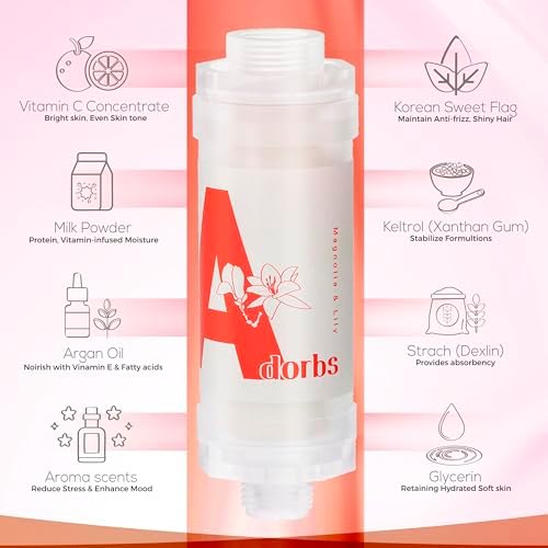 Universal Vita C Shower Filter: Unveil Radiant Skin & Hair with K-Beauty Secrets (Adorbs-Magnolia & Lily) - Image 4