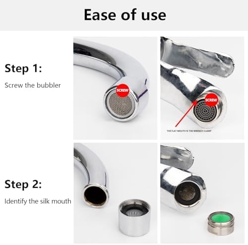7 Piece Faucet Adapter Kits, Kitchen Brass Male & Female Aerator Adapters for Water Filter, Standard Hose，Garden Hose via Diverter - Image 3
