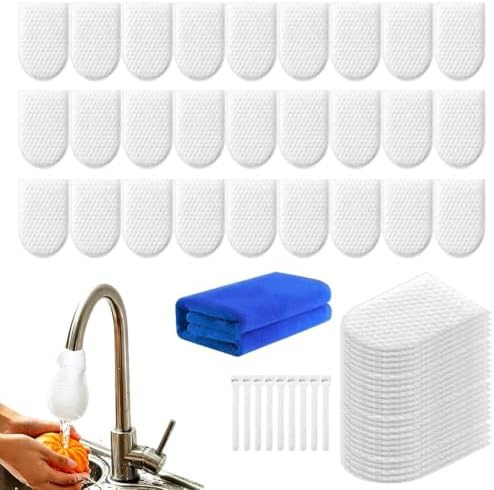 100 Pcs Faucet Filter Cotton Bag, Universal Faucet Filter Bags for Kitchen Sink, Non-Woven Replaceable Sleeve for Kitchen Bathroom by Unknown