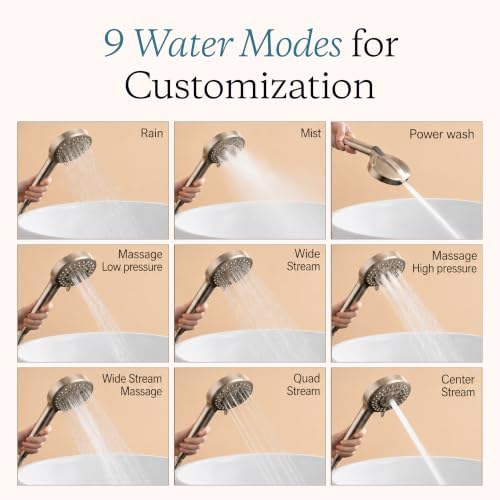 MDhair High Pressure Handheld 5-Stage Filtered Shower Head, Hard Water - Image 6