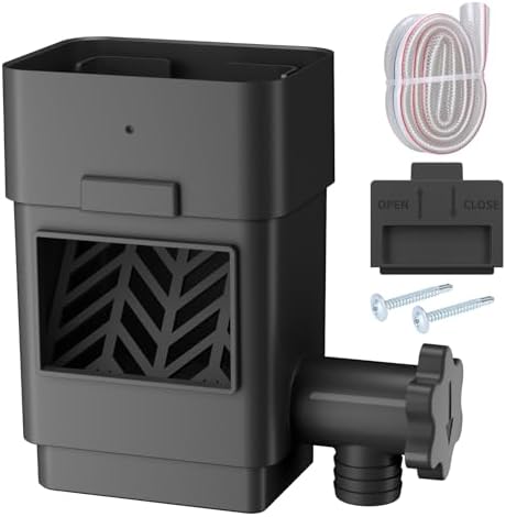 WADEO Upgraded Rain Barrel Diverter Kit for 2x3 or 3x4inch Downspouts Black by WADEOmakeyourlifebetter