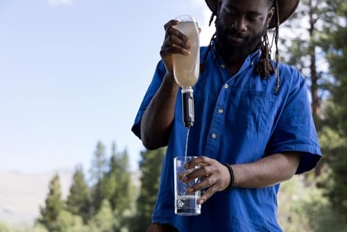 LifeStraw Peak Series - Collapsible Squeeze Bottle Water Filter System - 1L for Trail Running, Camping, Hiking, Travel, Cycling, and Fishing; Mountain Blue - Image 6