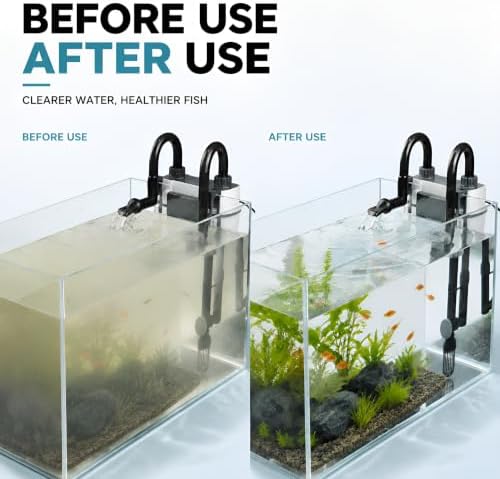 Aquarium Filter for 10-40 Gallon Fish Tank, Quiet Hang On Back Canister Filter with 3-Stage Filtration, Surface Skimmer External Filter for Freshwater Fish & Turtle Tanks - Image 3