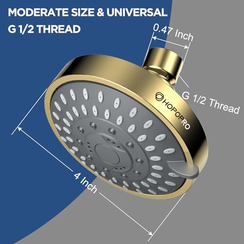 High Pressure Shower Head, HOPOPRO 5-Mode Fixed Showerhead, NBC Recommended - Image 3