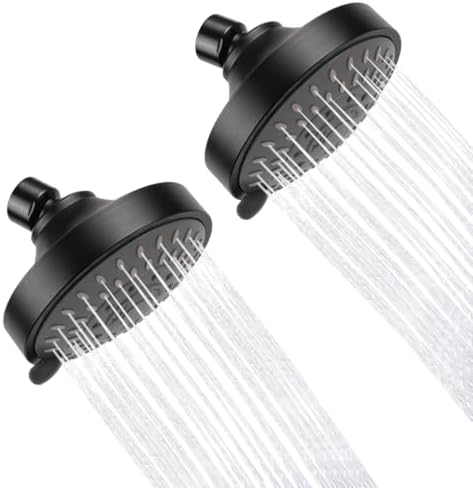 AISOSO High Pressure Rain Shower Head 2PCS 5 Modes 4.1" Oil Rubbed Bronze by Aisoso