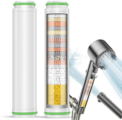 PWERAN Shower Filter, 2 Pack Shower Head Filter for Hard Water by Sipaote