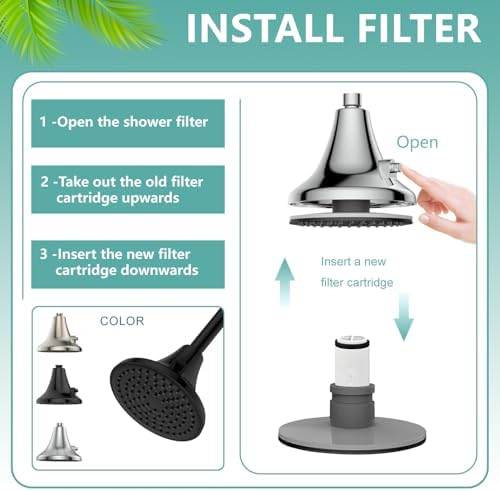 Water Replacement Filter for Shower Head,Compatible with Homlord JDX2001 Shower Head Cartridge,for Hard Water Remove Chlorine and Harmful Substances.（4 Pack） - Image 4