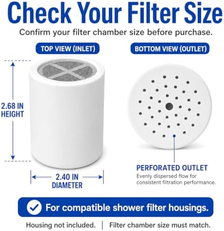 Shower Filter Replacement Cartridge, 4 Pack 20 Stage for Hard Water - Image 4