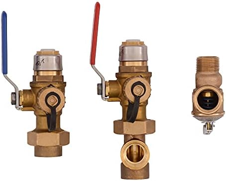 SharkBite 3/4 Inch Push to Connect Tankless Water Heater Valves Installation Kit, 25374 by SharkBite