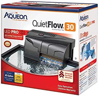 Aqueon QuietFlow 30 LED PRO Aquarium Fish Tank Power Filter For Up To 45 Gallon Aquariums by Aqueon