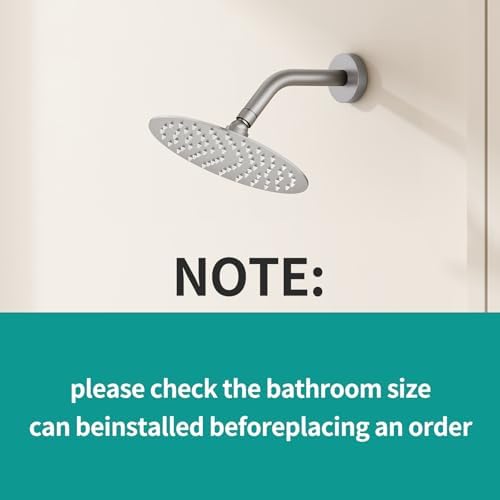 All Metal 6Inch Rain Shower Head - Heavy Duty Stainless Steel, Easy Install, High Water Flow, Ultra-Thin Modern Design for Bathroom (Brushed Nickel) - Image 3